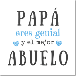 Papá, eres genial, y el mejor Abuelo del Mundo. Idea de regalo para papá en su día. Día del Padre Posters and Art